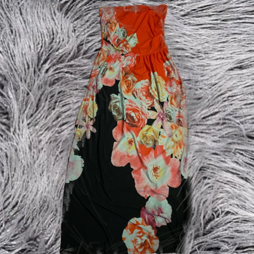 Floral Strapless Dress